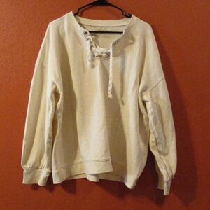 Madewell Woman X Large Cream Warm Comfortable Long Sleeve Outdoor Shirt